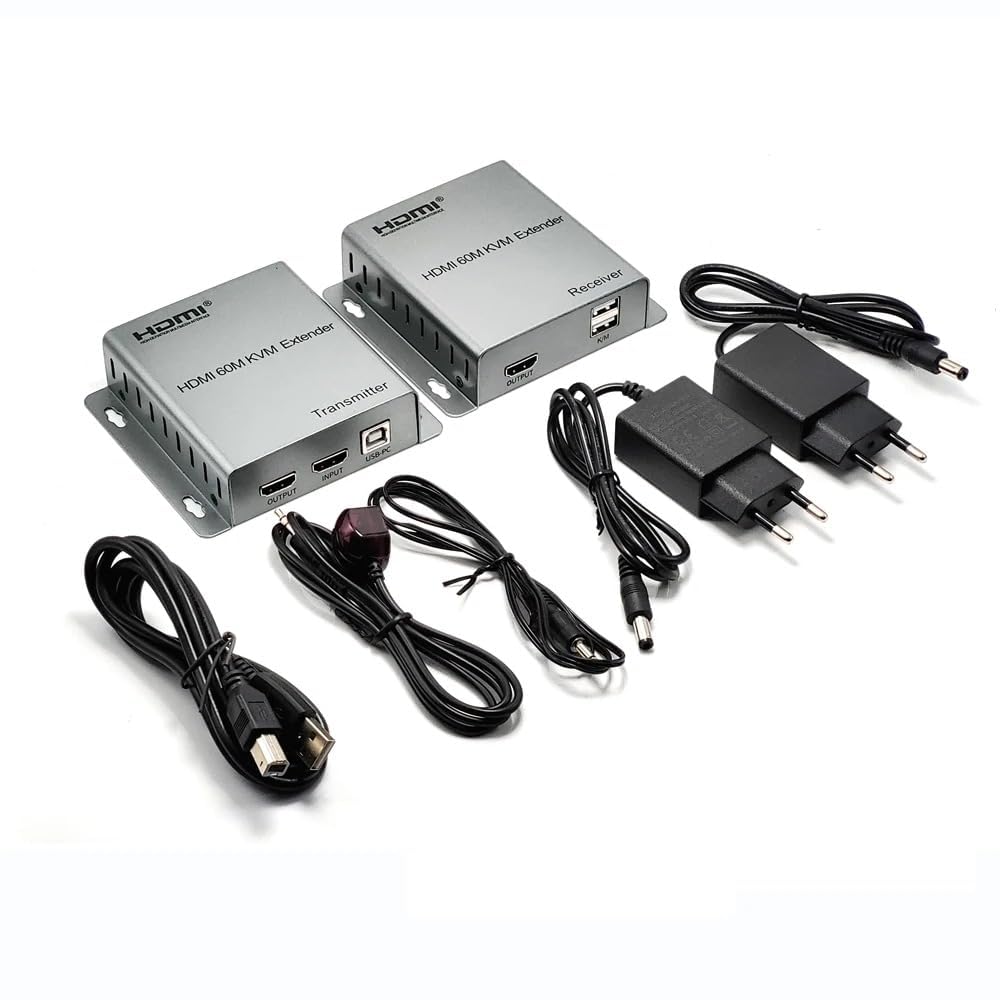 Ramex 4K HDMI Extender Over Cat6 With USB KVM, Supporting 4K Resolution Over Single Cat5e/Cat6 Cable with IR | Ideal for Home Theater and AV setup (60M)-image-27