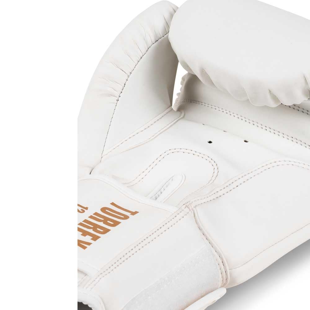 Tapout Guantes de Boxeo de Piel sintética (1 par), Color Blanco y Dorado