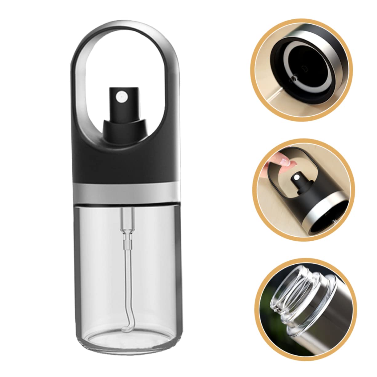 Alipis Portable Oil Sprayer Bottle Ergonomic Press Type for Even Spraying for Oil Vinegar and Liquid Seasonings Compact Design Prevents Leakage for Cooking