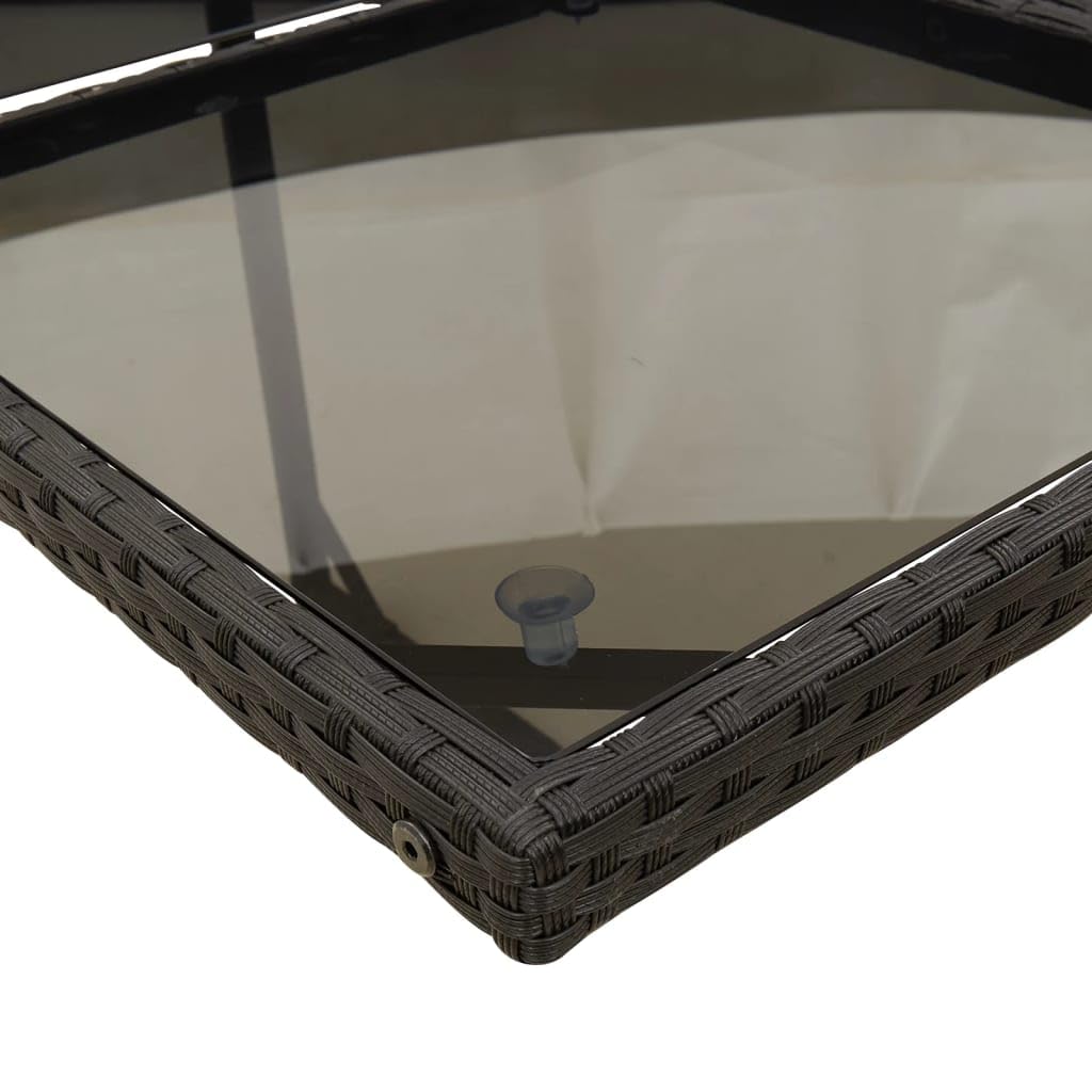 vidaXL Ensemble à Manger de Jardin Coussins 5pcs Noir Résine tressée