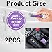 Kewucn 2 Pack Bling Car Cup Holder Coasters, 2.75 inch Anti-Slip Soft Rubber Crystal Rhinestone Auto Cup Insert Pad, Universal Vehicle Interior Decor Accessories for Car SUV Truck (Purple)