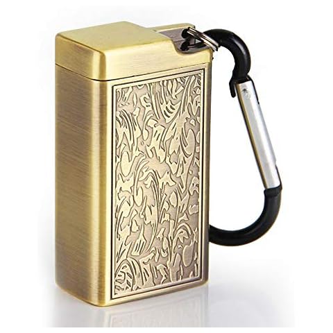 Kitchen-dream Portable Mini Ashtray, Portable Ashtray with Key Chain, Mini Metal Smell-Proof Pocket Cigarette Ashtray Pocket Ashtray Windproof Cases Outdoor Environmental Smoking Accessory Cover