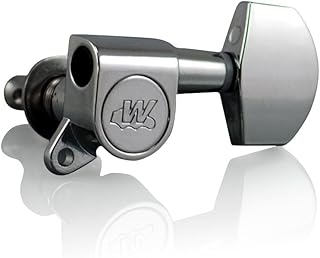Wilkinson Tuners/Machine Heads Chrome WJ01 (EZ-LOK Post) 3-a-side Flat-sided for Epiphone Les Paul, SG, ES, PRS, Schecter, Ibanez, Acoustic (EZ-LOK Post, Chrome)