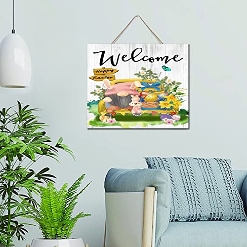 Panneau bois Happy Easter cadeau de Pâques idéal pour décoration de maison