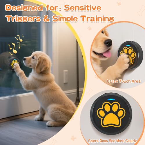 ChunHee Dog Bells to Go Outside - Bell for Dogs to Ring to Go Potty | Durable Chew-Resistant Design | 5 Adjustable Volume & 28 Custom Ringtones | Dog Bells to Go Outside Without Barking
