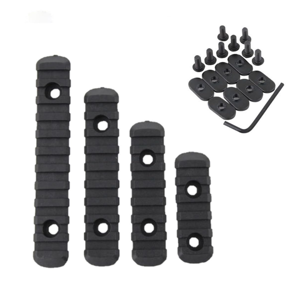 HOUSON Nylon M Lok Picatinny Rail, Picatinny Rail Weaver Adapter Mounting Rail Weaver Rail Mount Base Airsoft(5-Slot 7-Slot 9-Slot 11-Slot)