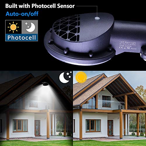 SERWING LED Barn Light 120W - Dusk to Dawn LED Outdoor Lighting, Super Bright 16,800LM Security Yard Light (1200W Incandescent Equiv.) 5000K Daylight IP65 Waterproof for Outdoor Street Area Lighting - Image 4