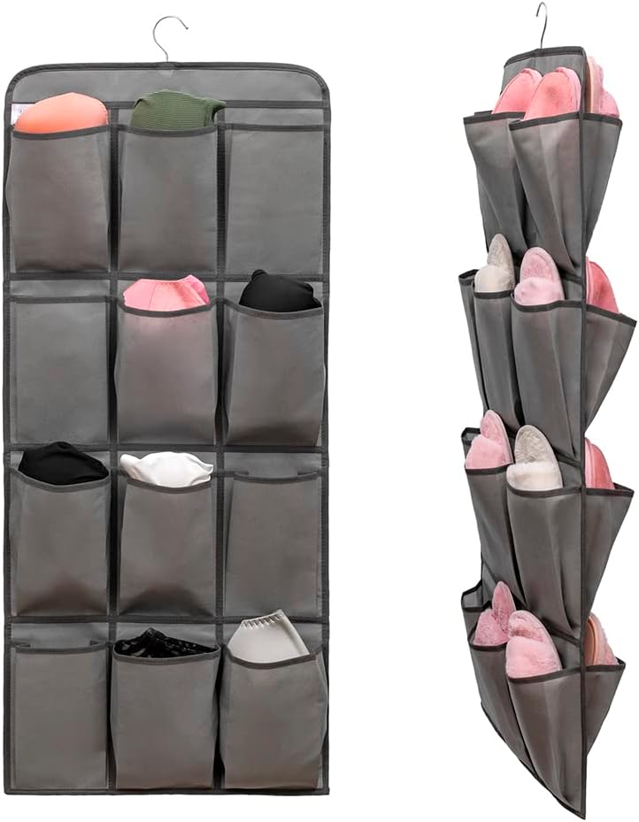 ANIZER Dual Sided Hanging Shoe Organizer for Closet with 24