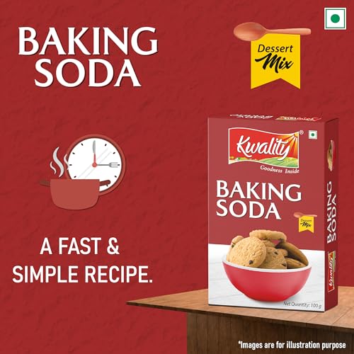 Image of Kwality Baking Soda 100g | Versatile raising agent for baking | cleaning, and deodorizing | free from additives.