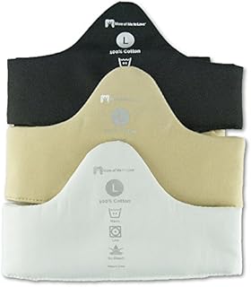 More of Me to Love 3-Pack Bra Liners: Black, Beige, White - 100% Cotton - Large - 2