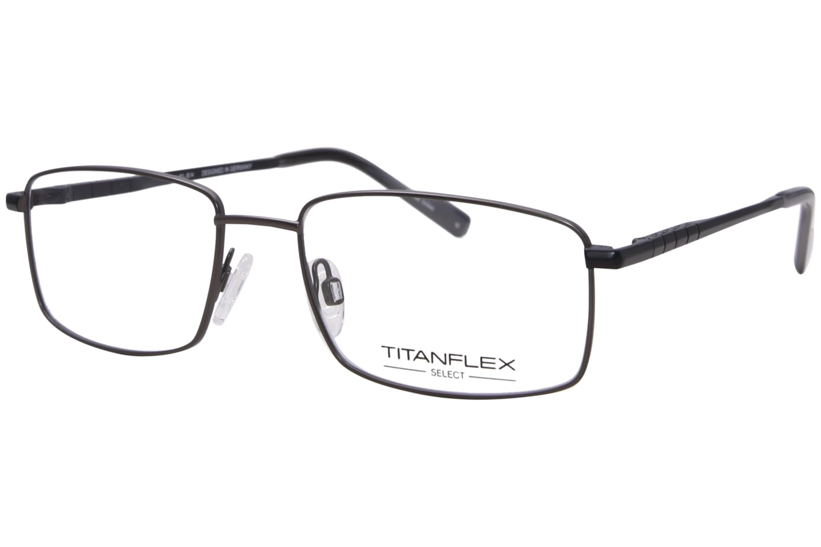 TitanFlex827082 GUN Eyeglasses Men's Gunmetal Full Rim Rectangle Shape 55mm
