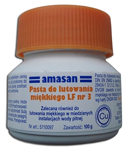 Lot Pâte LF N ° 3 pour soudage Mamelon soudure de cuivre s-Sn97Cu3/100 g Cover