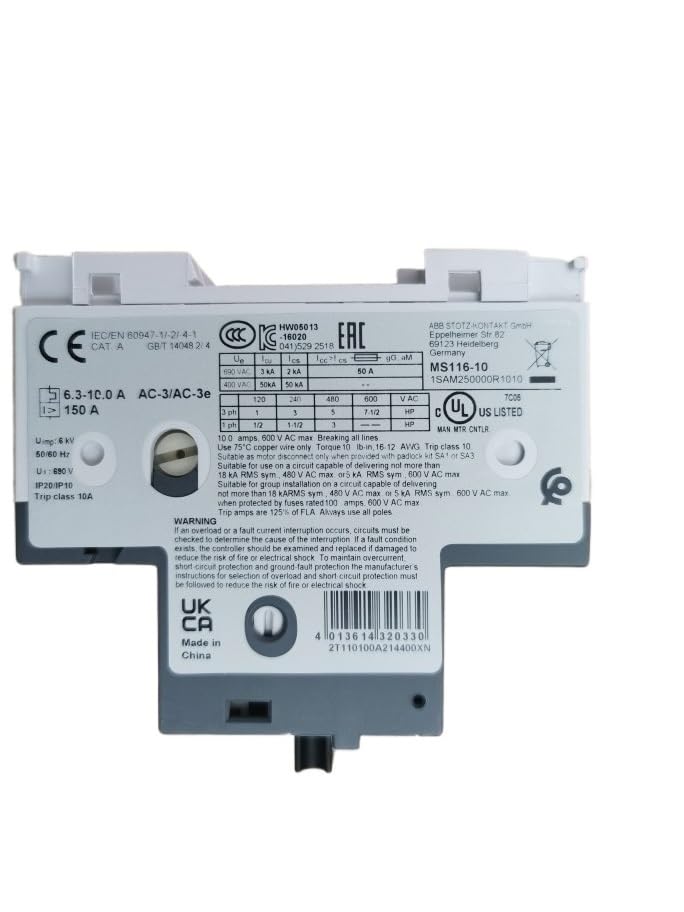 Disjoncteur de protection moteur MS116-0.4 pour tableau électrique - 2