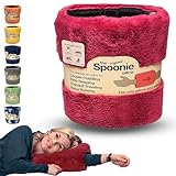 Spoonie Arm Pillow with Hand Hole – Soft, Wearable Squishy Pillow with Arm Slot – Breathable & Washable Side Sleeper - Comfortable Support for Cuddling & Travel (Raspberry)