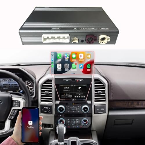 Wireless CarPlay & Android Auto Upgrade Module Interface Adapter for Ford SYNC 2 (MyFord Touch 8-Inch Systems) - Retain Factory Screen, Camera & Controls