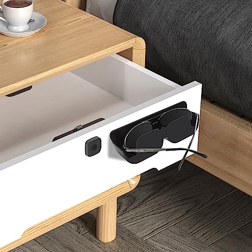 2 STK Brillenhalter für Auto, KFZ Sonnenbrillenhalter, Auto Brillenhalter, Aufbewahrung Halterung Selbstklebend mit Filzpolsterung für Brillen im Auto Brillenetui Ablagebox