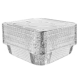 XIAFEI 8 x 8 Aluminum Foil Pans with Lids（20Count），Foil Pans and Foil Lids，Recyclable &...