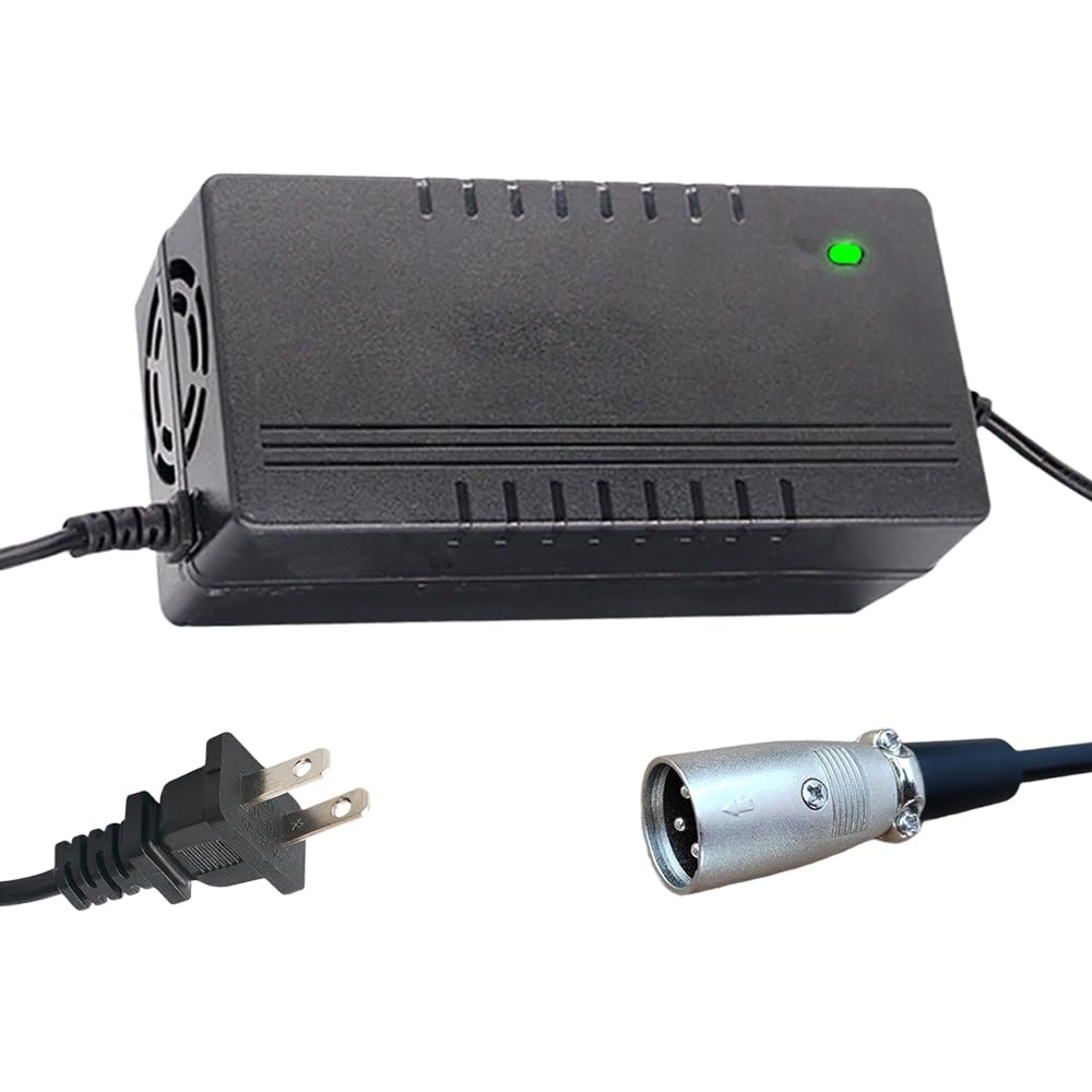 Amazon.co.jp: 24V/29.2V 5A LiFePO4 バッテリー充電器 3ピン オス XLR