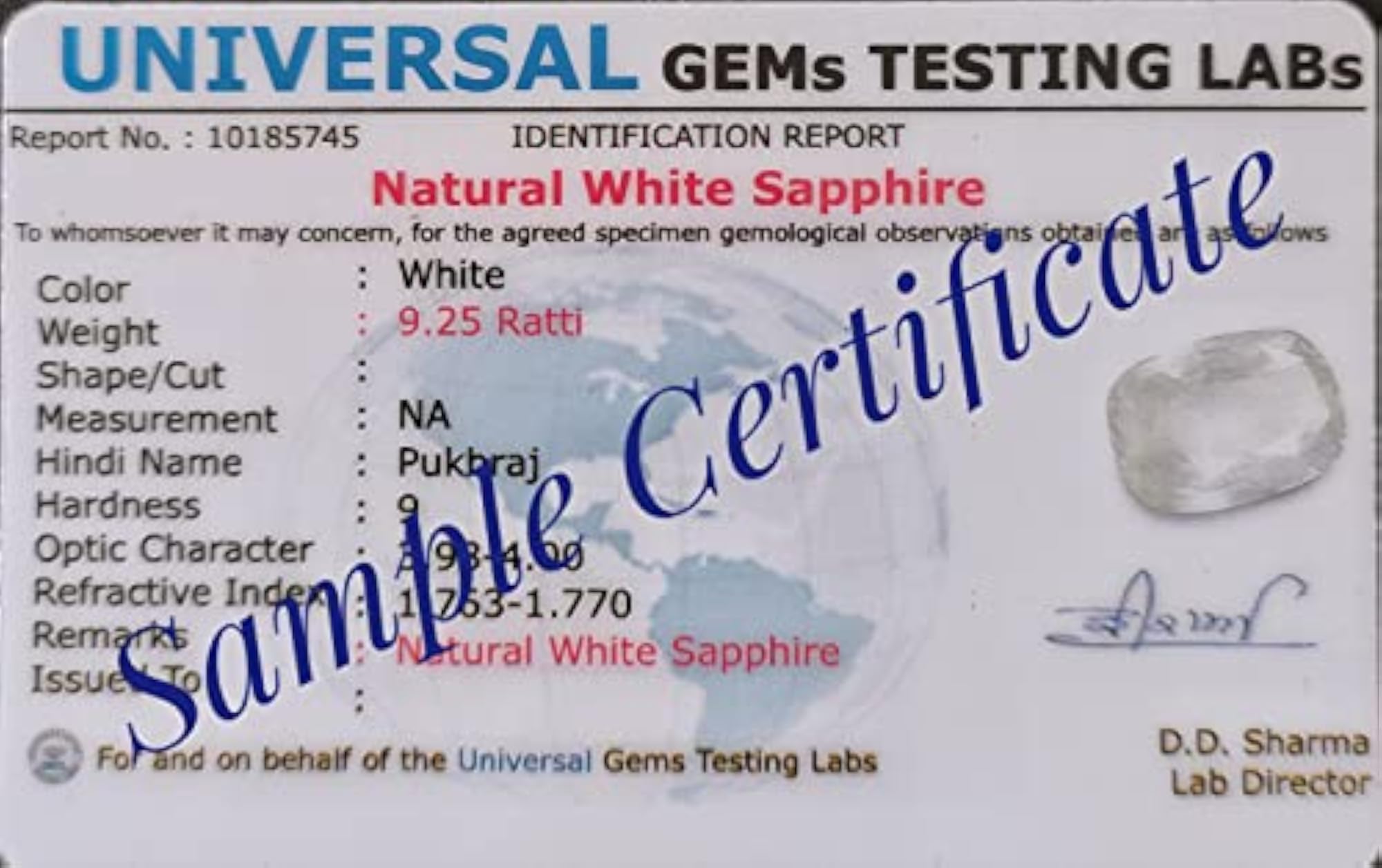 14.25 Ratti Certified Unheated White Sapphire Adjustable Ring
