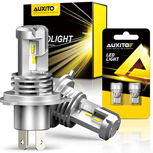 AUXITO H4 9003 LED Headlight Bulbs + 194 168 2825 T10 LED Bulbs