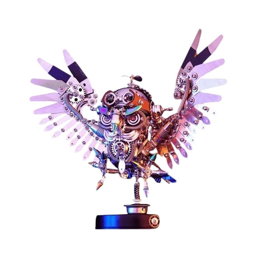 ビルディングブロック スチームパンク フクロウ 金属模型 プラモデル Amazon.co.jp: ビルディングブロック スチームパンク フクロウ