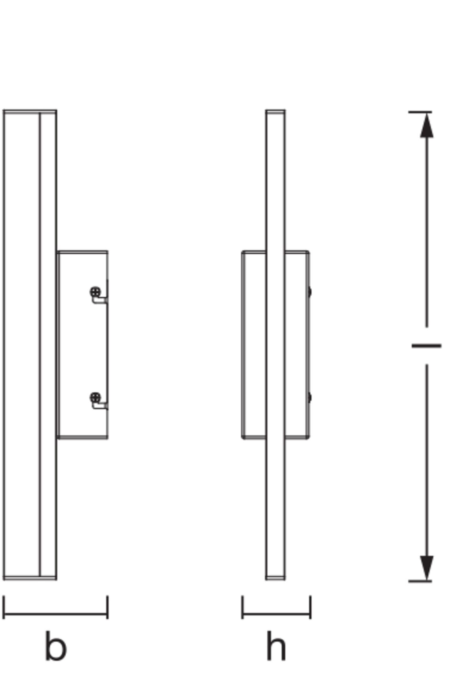 Osram Orbis - Lampada a specchio cromata, 60 cm, alloggiamento in alluminio, 10 W, 950 lm, protezione IP44, temperatura colore regolabile tramite Click CCT (4000 K e 3000 K), dimmerabile, con