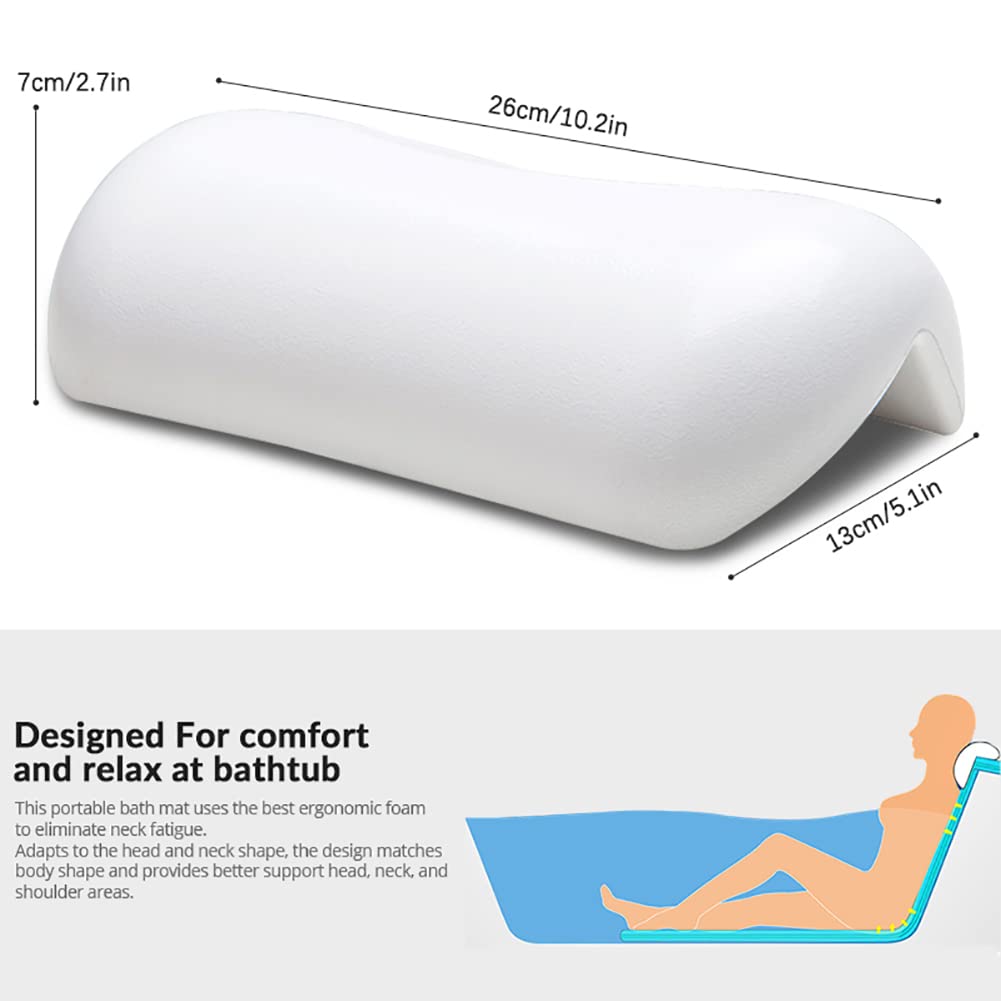 Ergonomiczna poduszka kąpielowa, technologia 4D Air-Mesh, relaxury, poduszka do wanny z antypoślizgowymi przyssawkami, nadaje się na głowę, plecy, ramiona i kark