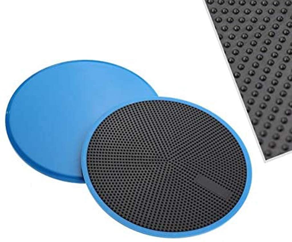 ChielorCore Sliders,2 Pcs Dual Sided Exercise Disc for Smooth Sliding On Carpet and Hardwood Floors, Fitness Exercise Equipment Gliders, Workout Equipment for Home Workouts (Blue)