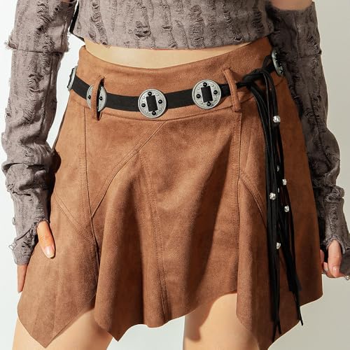 SIQITECHNO Bohemian Style Coins Beaded Waist Belt Western Medieval Faux Leather Vintage Tassels Belts for Women Dresses Jeans3