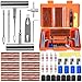 Produktbild CYJJYZ 64 Pcs Reifenreparaturset,Reifen Reparaturset Auto,Tragbares Autoreifen Reparaturset,Reifen Reparatur Set,Reifen Flickset Auto,Autoreifen Flickzeug Pannenset für Auto,LKW,Traktor,Motorrad