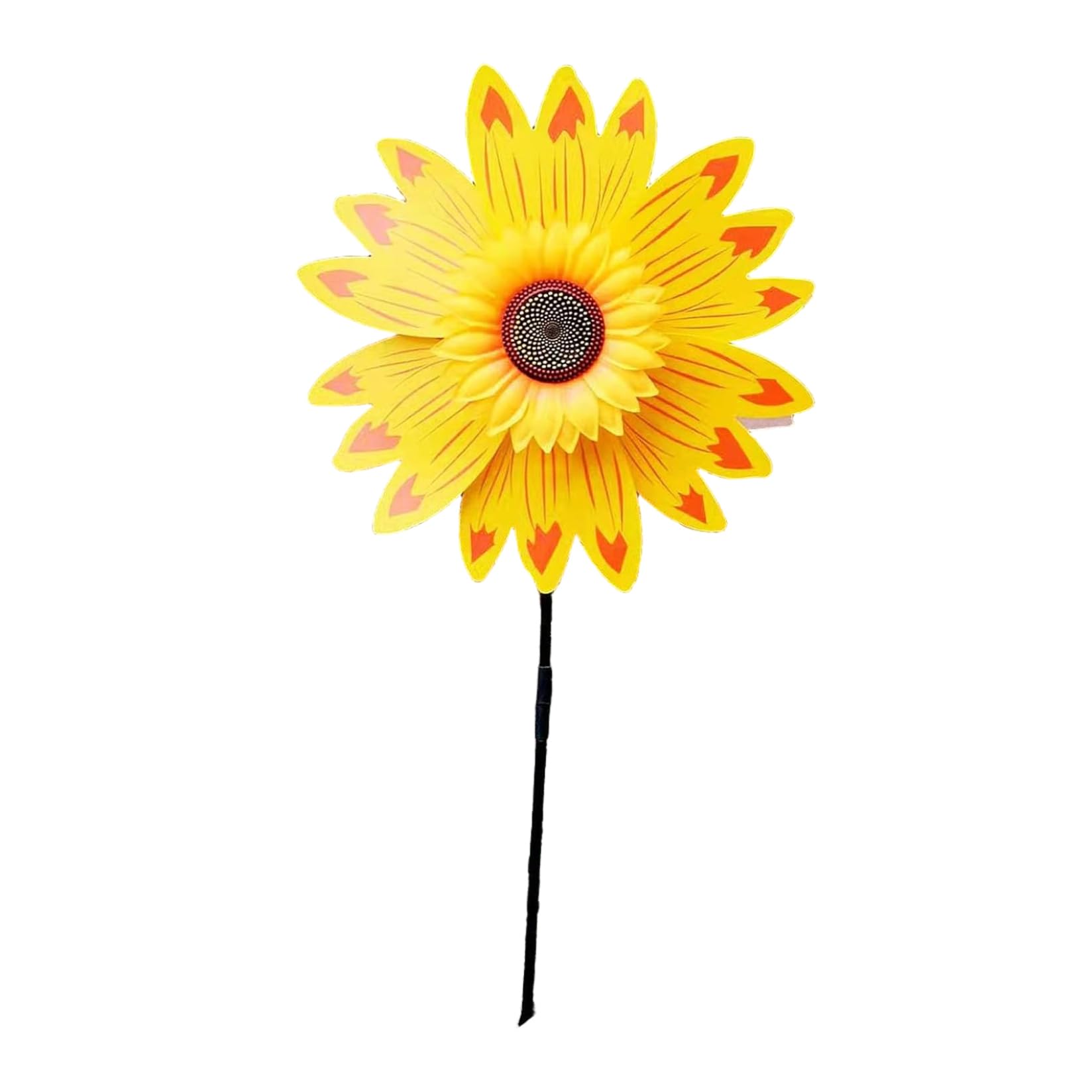 Garden Wind Spinners Sunflower Wind Spinner with Stake Portable Plastic Decorative Sunflower Spinners Outdoor for the Yard Garden Kindergarten