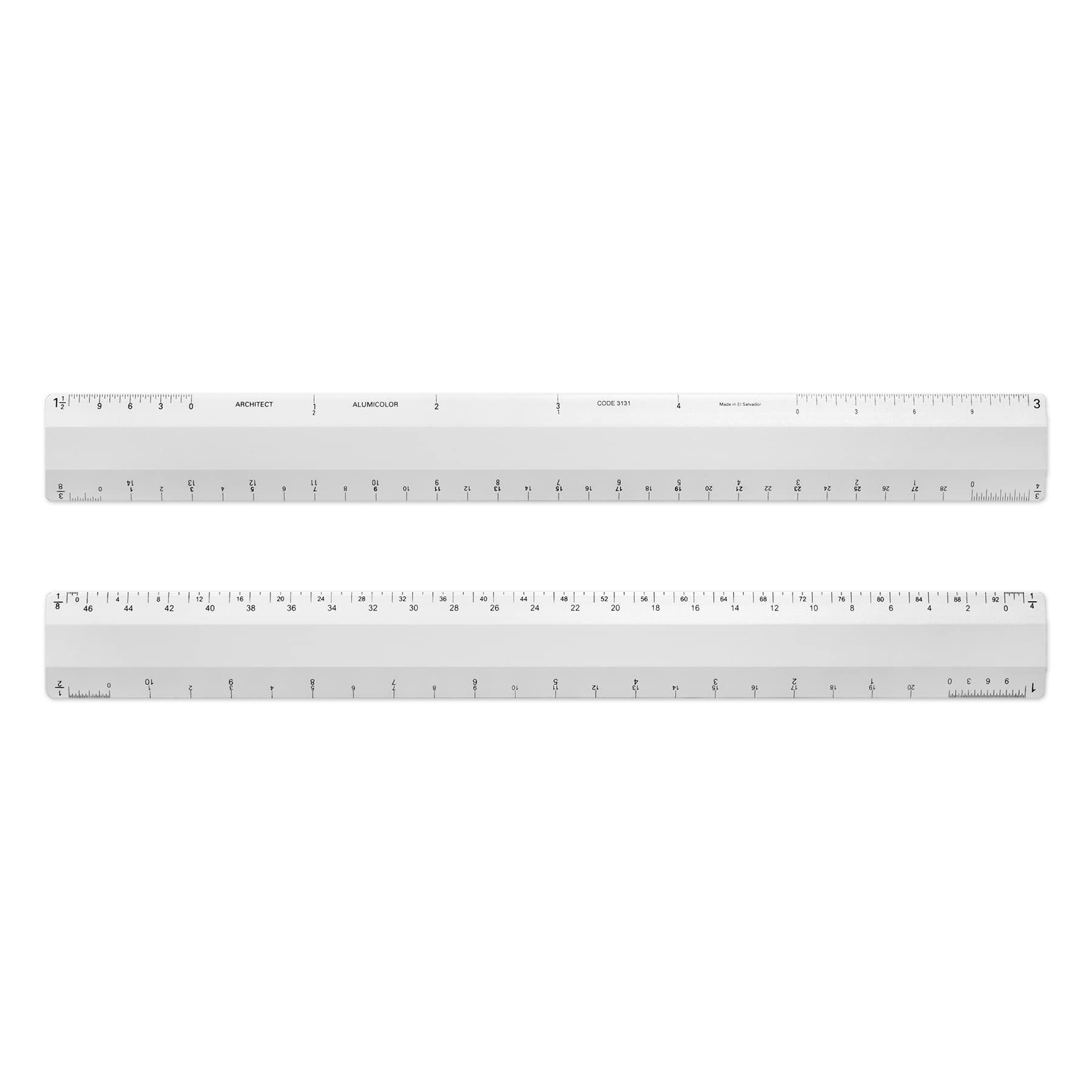 Amazon.com: Alumicolor Architect 12 inch Ruler w/ 4 Bevel Scale for  Drawing, Drafting & Engineering, Calibrations Divided by (1/8, 1/4), (1/2,  1), (3/8, 3/4), (3, 11/2), Silver : Office Products