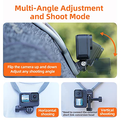 AuyKoo CapLock POV Neck Mount Holder & Ergonomic Design, for GoPro Hero 12/11/10/9/8/7/6/5/MAX, for DJI Action 4/5, for Insta360 - Image 2