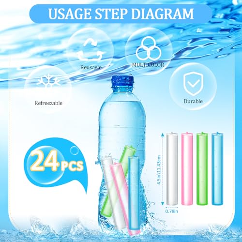 FillTouch cubitos de hielo reutilizables 24 piezas miniatura 2