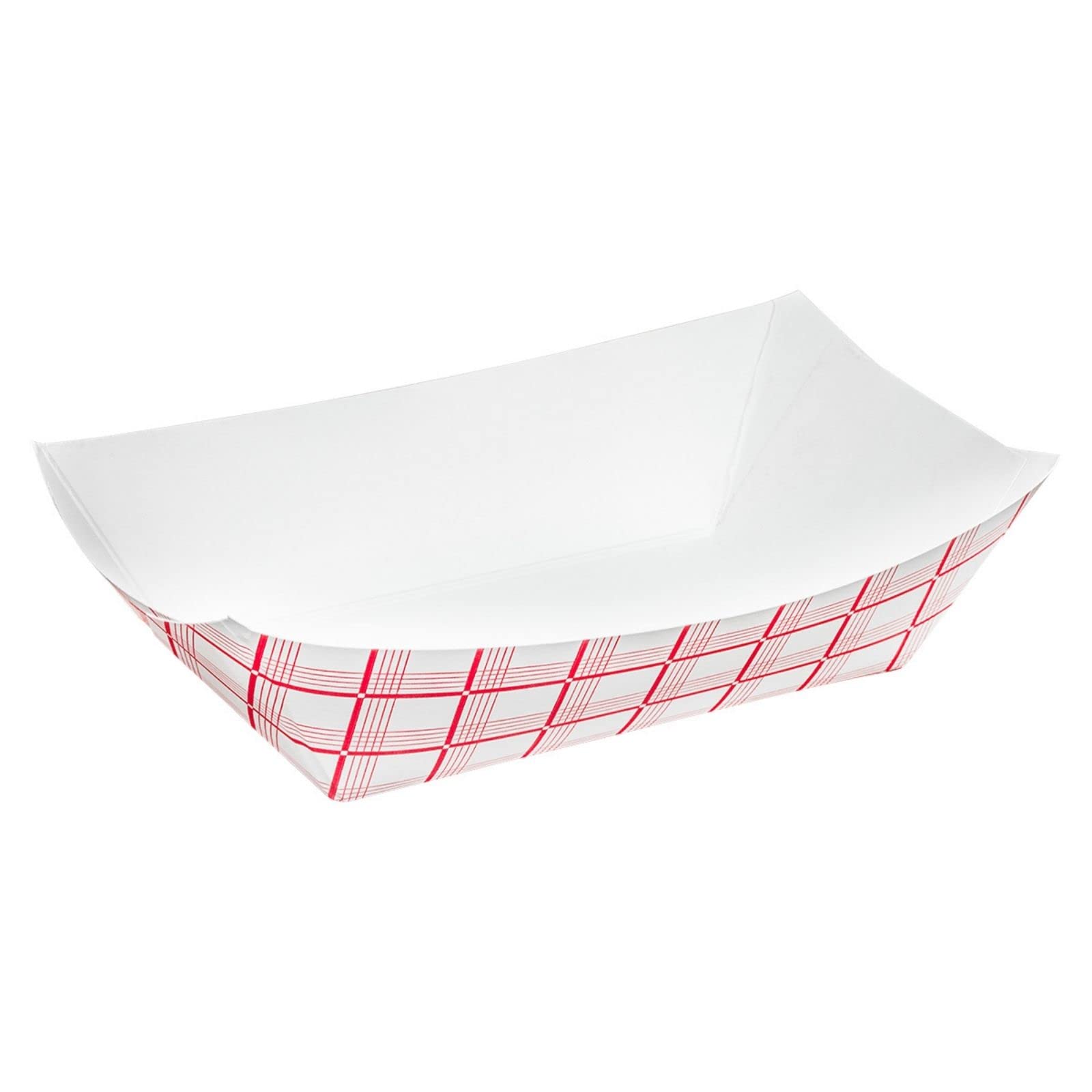 Angel's Peel Lounge Paper Food Trays — Red Check Disposable Paperboard Tray for Fries, Hot Dog, Nachos, and Snacks, Stackable Grease-Resistant Serving