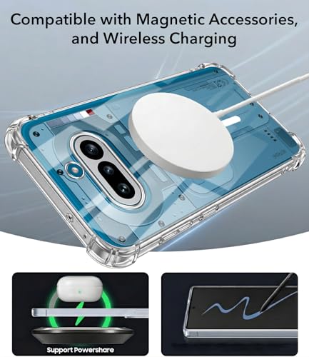 Image of Jkobi Shockproof Crystal-Clear Back Cover for Nothing Phone 4A 5G (Magsafe Wireless Support | Drop & Camera Protection | Hard Polycarbonate)