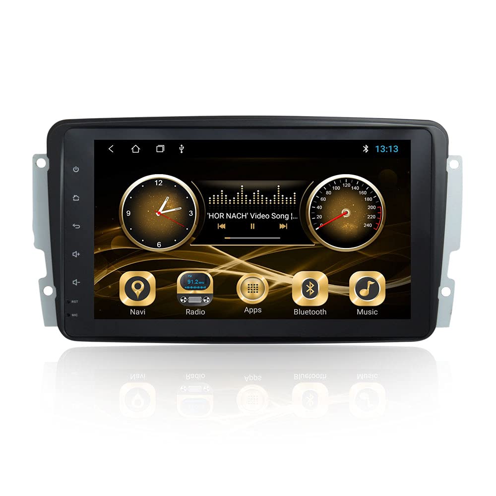 Clayton Car Stereo Screen For Mercedes Benz C Class 2004 to 2007 Full Touch Android Multimedia Monitor & Screen Tablets Video Players, Support 1024x768P (RAM 2GB, ROM 32GB)