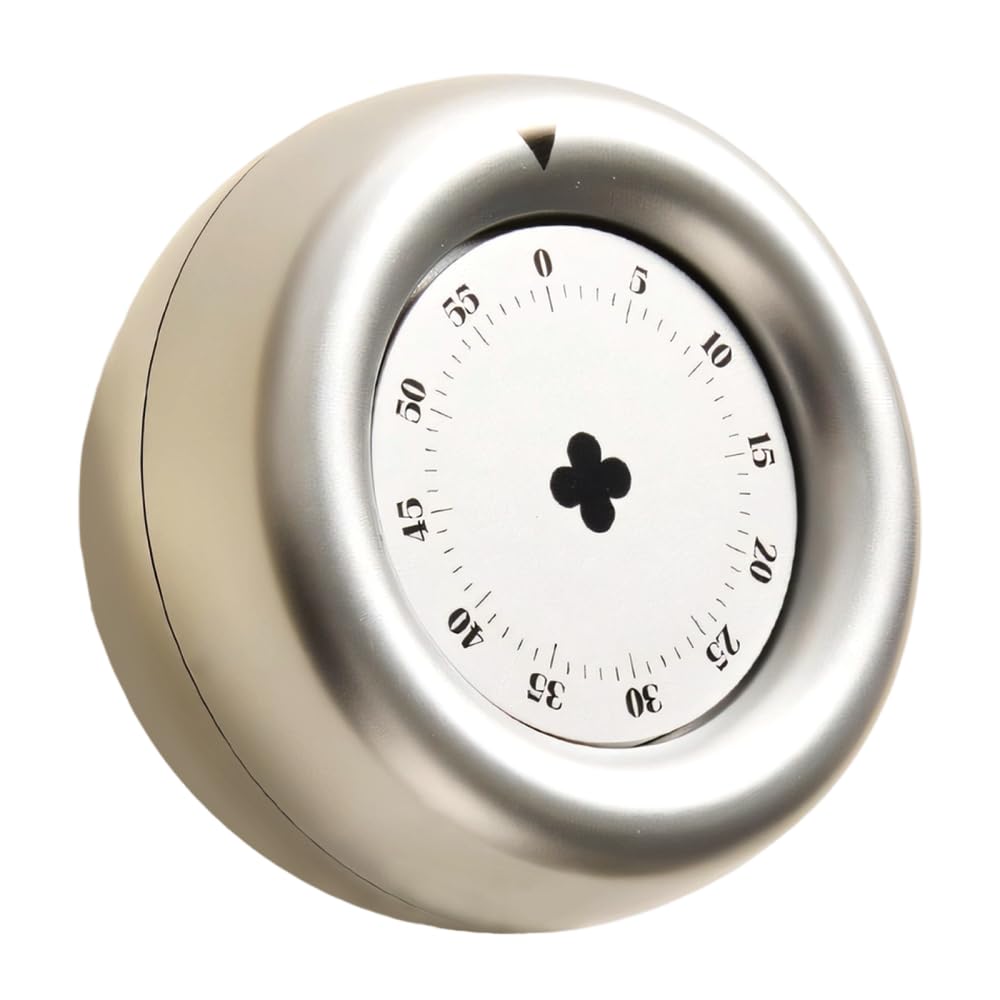 Mechanical Kitchen Timer, Magnetic Countdown Clock, 60 Minute Analog Time Management Tool with Loud Ring for Cooking Baking Office Home (No Batteries Required)