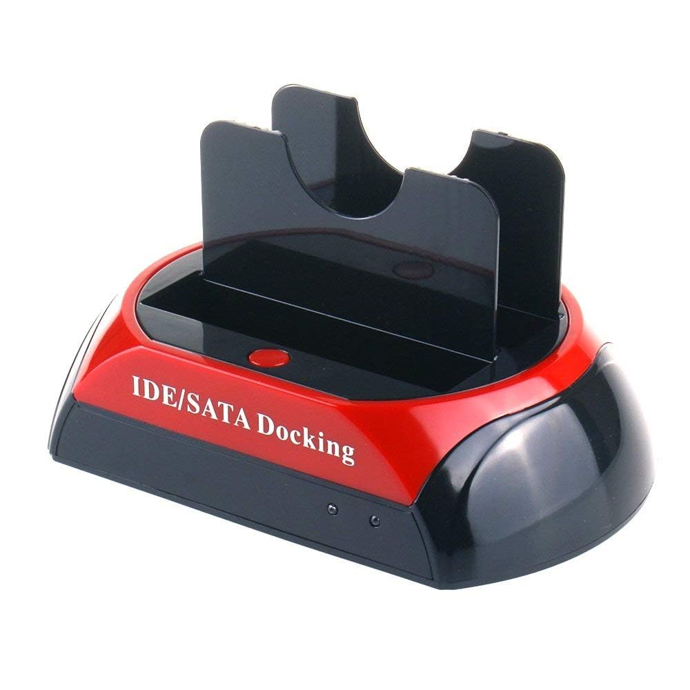 CDL TECH Hard Drive Docking Station, All in 1 USB 2.0 to SATA IDE Dual Slots HDD Reader for 2.5 3.5 Inch IDE SATA I/II/III HDD SSD