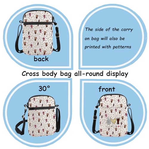 TSOTMO Drinks Merch Drinkings Soda Gift Addict Crossbody Bag for Drinks Lovers Soda Lovers (Peace CO cross)3