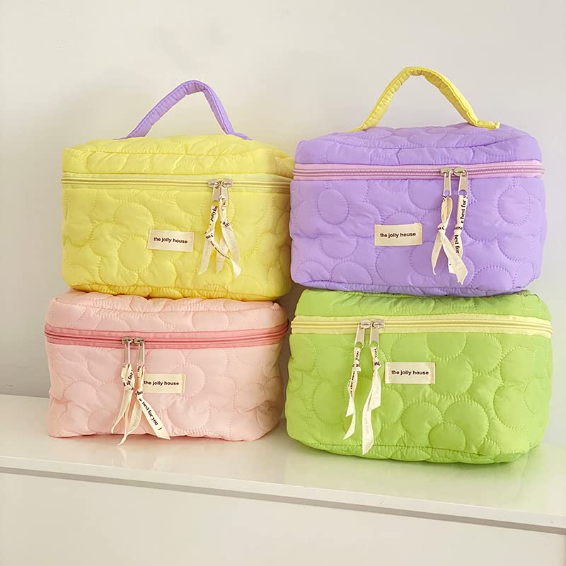 Miniatura 7 de Bolsa de cosméticos Kawaii linda bolsa de maquillaje Y2k, accesorios estéticos, bolsa de maquillaje Y2k, bolsa de cosméticos para bolso (morado)
