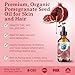 Bella Terra Oils - Organic Pomegranate Seed Oil 8 oz - Rich in Nutrients for Skin Hydration, Cold-Pressed from Organic Pomegranate Kernels