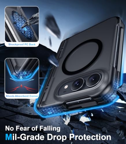 Temdan Magnetic for iPhone Duo Case Ultra Fold with Hidden Stand Black - image 4