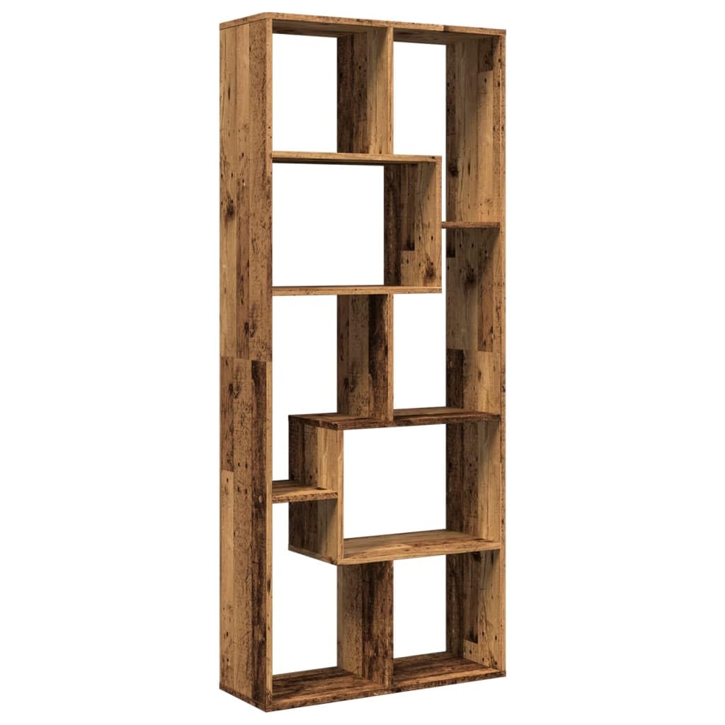 vidaXL Étagère séparatrice de pièce Vieux Bois 67x25x161