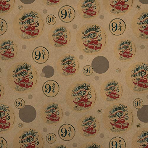 GRAPHICS & MORE Harry Potter Hogwarts Express Premium Kraft Gift Wrap Wrapping Paper Roll