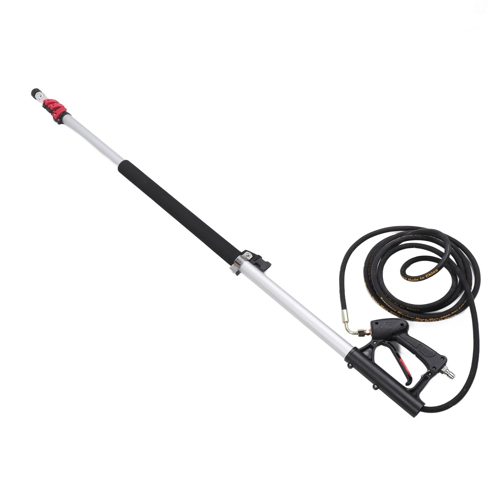 Varita de Extensión para Lavadora de Alta Presión, Conector Rápido de Entrada de Agua de 4000PSI, 6,55 M de Largo con Boquilla y Adaptador, Ideal para Limpieza Al Aire Libre