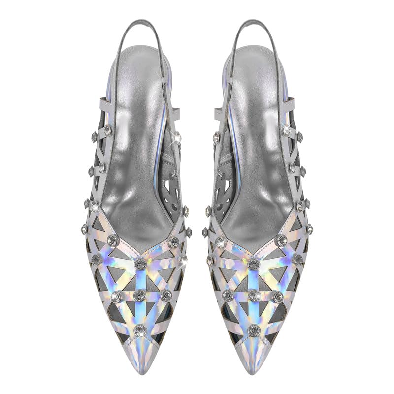 sexytag Rhinestone Slingback Cut Out Stiletto Heels Closed Pointed Toe Pumps4