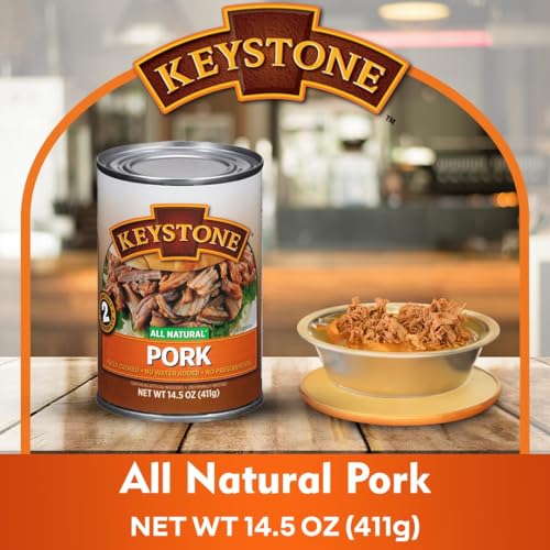 Keystone Meats All Natural Canned Pork 14.5 Oz Long Term Shelf Life Emergency Food Canned Meat thumb #1