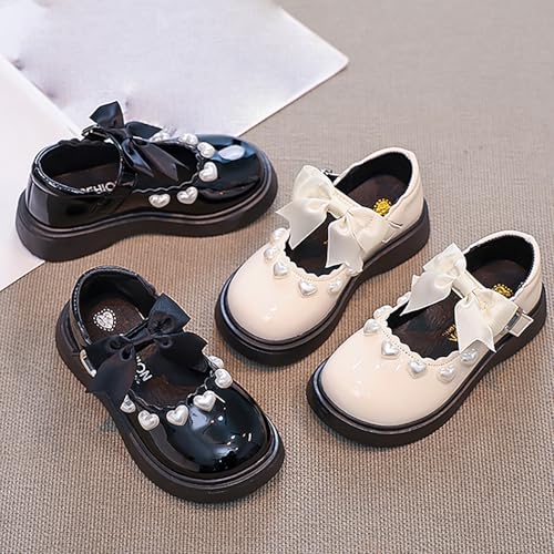 Girls Mary Jane Shoes Pearl Elegant Cute Sole Rubber Sneakers School Uniform Wedding Shoes Kids Non Slip Lightweight4