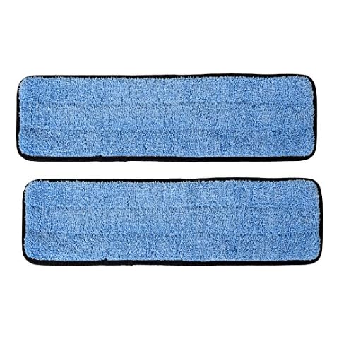 Real Clean 18 inch Microfiber Wet/Dust Mop Refill Pads for Flat Microfiber Mop Frames (Pack of 2) Cover